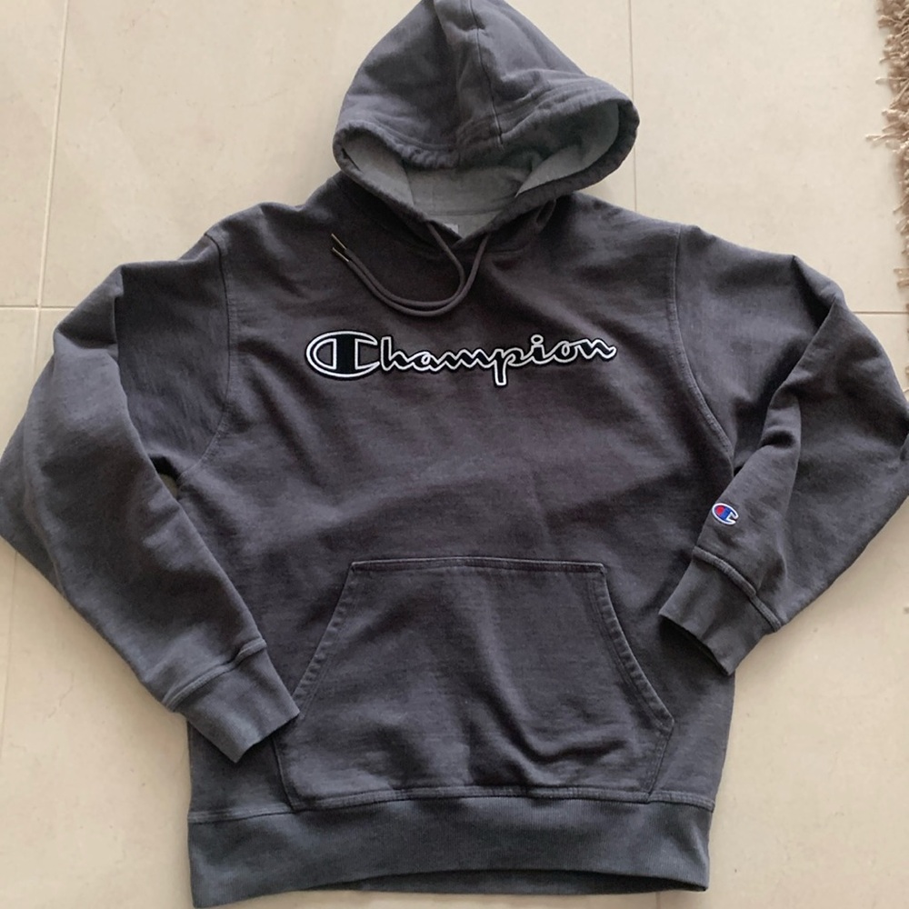 Champion charcoal gray size medium hoodie. Excellent condition.